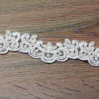 Beaded Edging Lace Trim Ivory