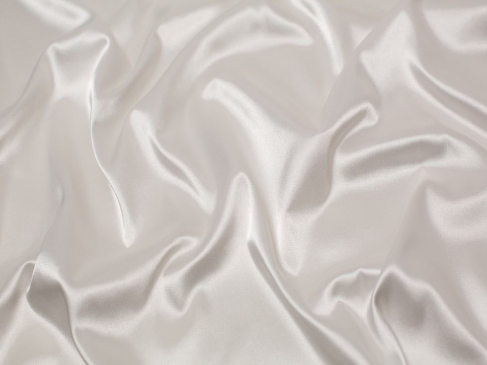 Minerva Core Range Stretch Woven Charmeuse Silky Satin Fabric White