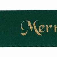 Berisfords Merry Christmas Ribbon (Value Roll) 455 Hunter Green