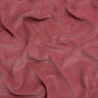 8 Wale Velour Rib Stretch Knit Cord Fabric Dusky Pink