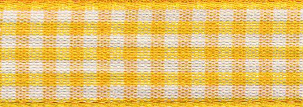 Berisfords Gingham Ribbon (Value Roll) 37 Gold
