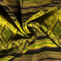 Wool Blend Knit Coating Fabric Olive Multi