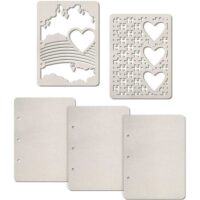 Chipboard Page Rainbow Heart