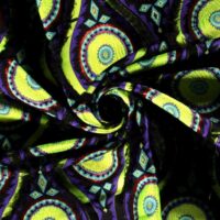 Woven Jacquard Fabric Green Multi