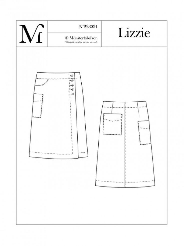 Monsterfabriken Paper Sewing Pattern Lizzie Skirt