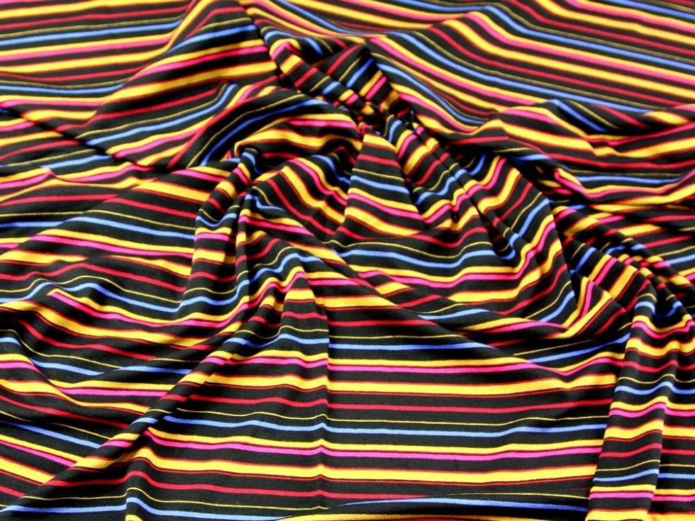 Deadstock Viscose Jersey Stretch Knit Fabric Amber Multi