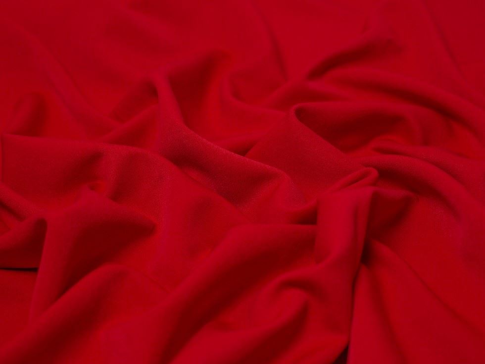 Minerva Core Range Stretch Woven Gabardine Twill Fabric Red