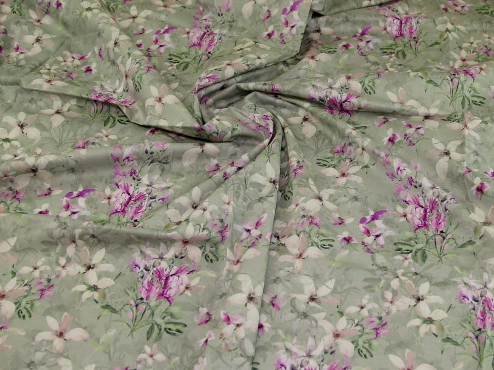 John Louden Cotton Lawn Fabric Heather