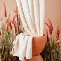 Atelier Brunette Linen Viscose Blend Fabric Off White