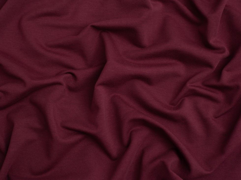 Minerva Core Range Light Loop Back French Terry Stretch Knit Fabric Burgundy