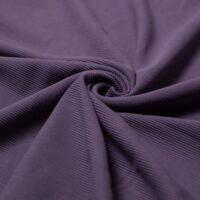 100% Cotton Ottoman Rib Stretch Knit Fabric Purple Sage