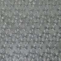Yonkers Embroidered Lace Fabric Silver