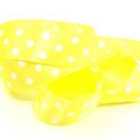 Berisfords Polka Dot Ribbon (Value Roll) 5 Lemon