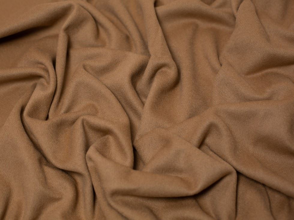 Minerva Core Range Luxury Cashmere Wool Coating Fabric Camel Brown