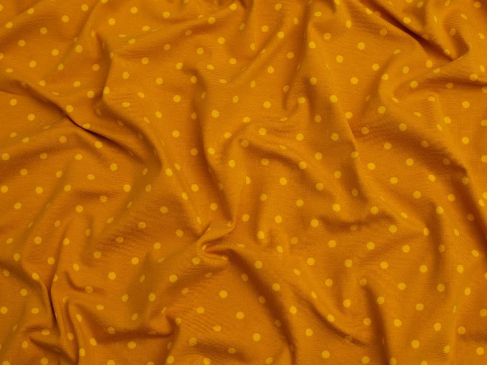 Cotton Jersey Stretch Knit Fabric Ochre