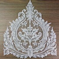 Beaded Embroidered Appliques Ivory