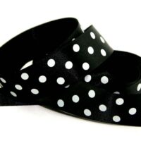 Berisfords Polka Dot Ribbon (Value Roll) 10 Black