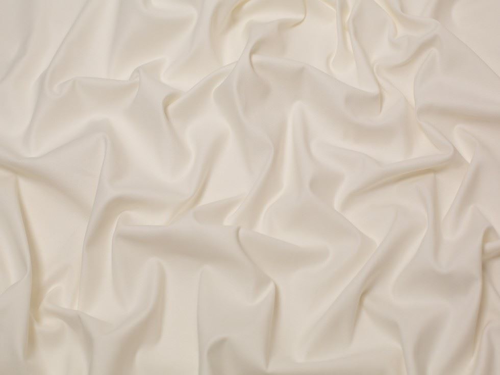 Minerva Core Range Woven Stretch Cotton Sateen Fabric Ivory