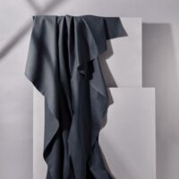 Atelier Brunette 100% Cotton Gabardine Fabric Deep Charcoal