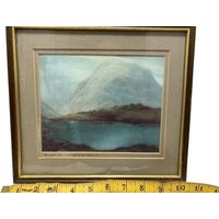 Richard Fisher Signed Water Colour Sprinkling Tarn & Great Gable Lake District