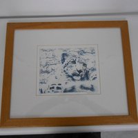 Aquatint Etching Of A Snow Leopard By Vikki Champion Limited Edition Print No 1/50