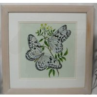 Gill Odell Framed Original Watercolour "butterflies"