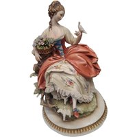 A Stunning Vintage Capodimonte Italian Porcelain Figure
