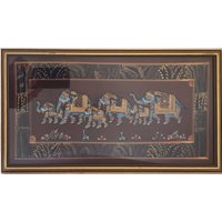 Framed Traditional Indian Silk Painting