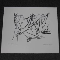 Stephen Cohn 'black Harpies' Signed Limited Edition Print