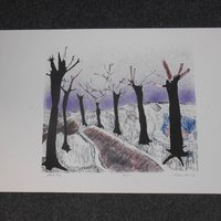Stephen Cohn Signed Limited Edition Print 'black Trees'