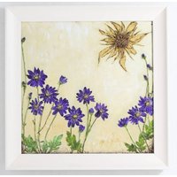 Original Artwork By Danielle Christie Of Ontario, Canada - Dried And Painted Flowers Collage