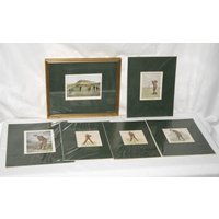 Selection Of 6 Vintage Golf Themed Prints