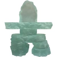Frosted Glass Sculpture Of An Inukshuk