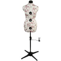 Sew Stylish Tailors Dummy Vintage Floral Medium White UK Dress Size 16-20